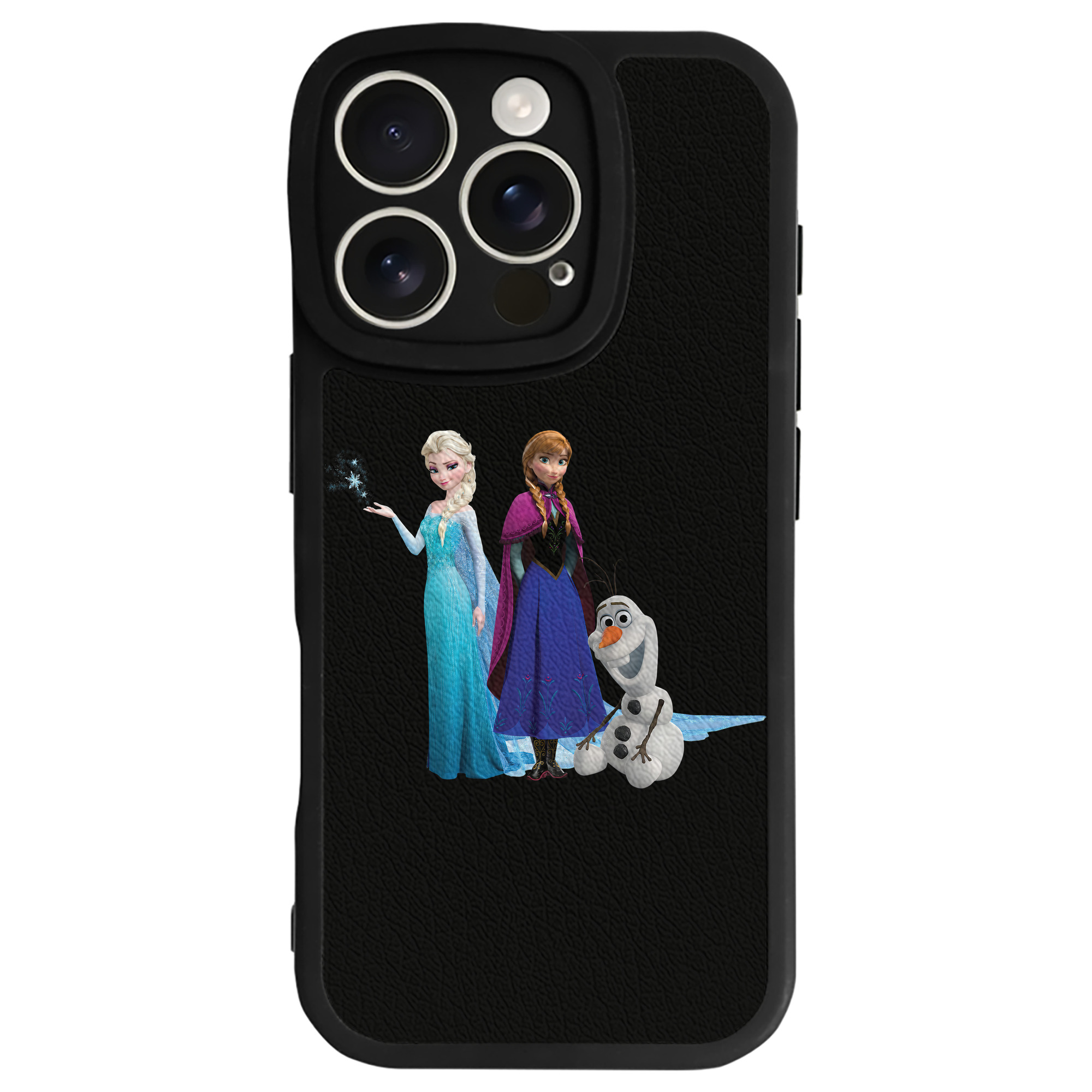 （画像用） アナと雪の女王 アンナ エルサ Frozen Anna Elsa 【iPhone 16シリーズ対応】シリコンスマホケース（レザー調） 材質：シリコン